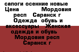 сапоги осенние новые › Цена ­ 4 500 - Мордовия респ., Саранск г. Одежда, обувь и аксессуары » Женская одежда и обувь   . Мордовия респ.,Саранск г.